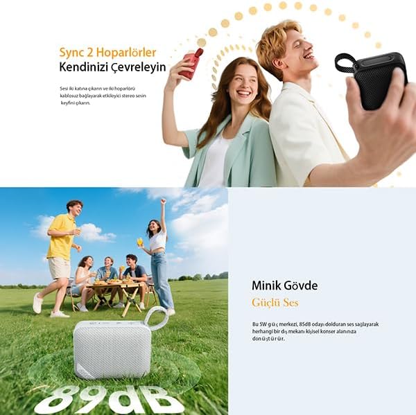 QCY SP2 RGB Bluetooth Hoparlör Siyah - Görsel 4