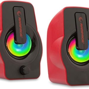 Rampage RMS-G7 FALSETTO 2.0 6 Watt RGB Ledli Kırmızı Multimedia Gaming USB Speaker