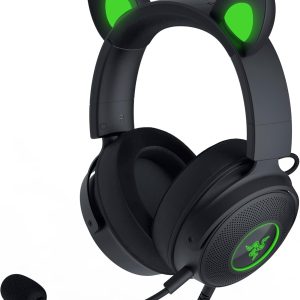 Razer Kraken Kitty V2 Pro - Değiştirilebilir Kulaklı Kablolu RGB Kulaklık (Değiştirilebilir Kitty, Ayı ve Tavşan Kulakları; Reaktif Akış Aydınlatması) Siyah