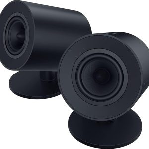 Razer Nommo V2 X - PC için tam aralıklı 2,0 oyun hoparlörü (İki adet 3 inç tam aralıklı sürücü, THX Spatial Audio, Maks. Ses basıncı 96 dB, Çapraz platform uyumluluğu) Siyah