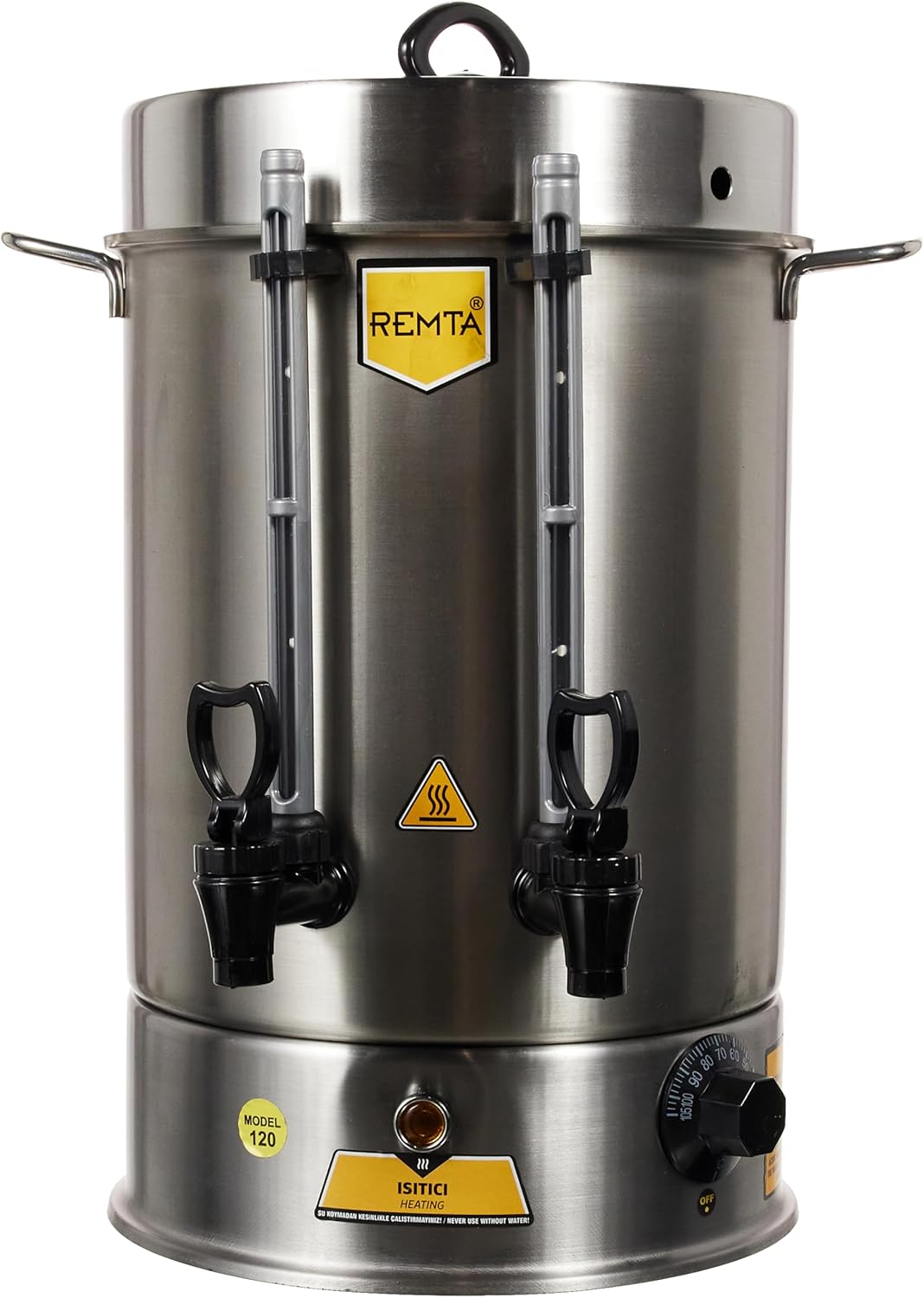 Remta R13 Standart Çay Makinesi, 120 Bardak, Gümüş Rengi, 2000 W, Paslanmaz Çelik Tüp Rezistans