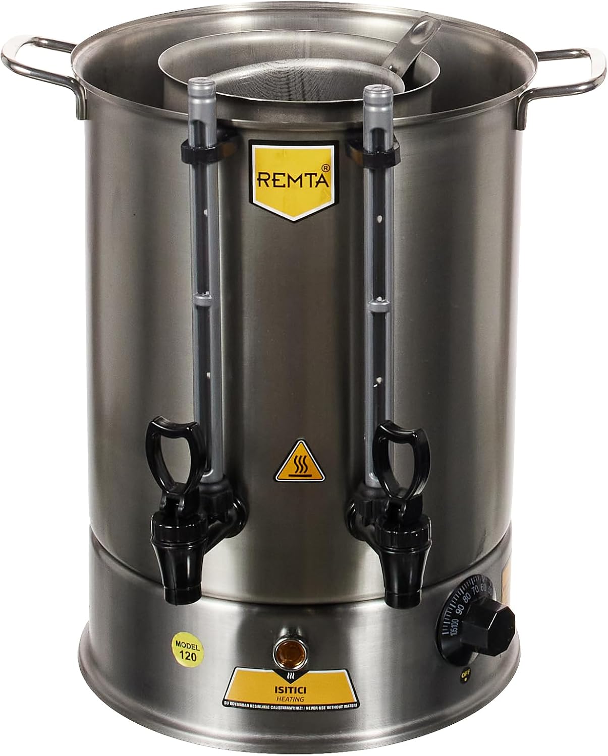 Remta R13 Standart Çay Makinesi, 120 Bardak, Gümüş Rengi, 2000 W, Paslanmaz Çelik Tüp Rezistans - Görsel 4