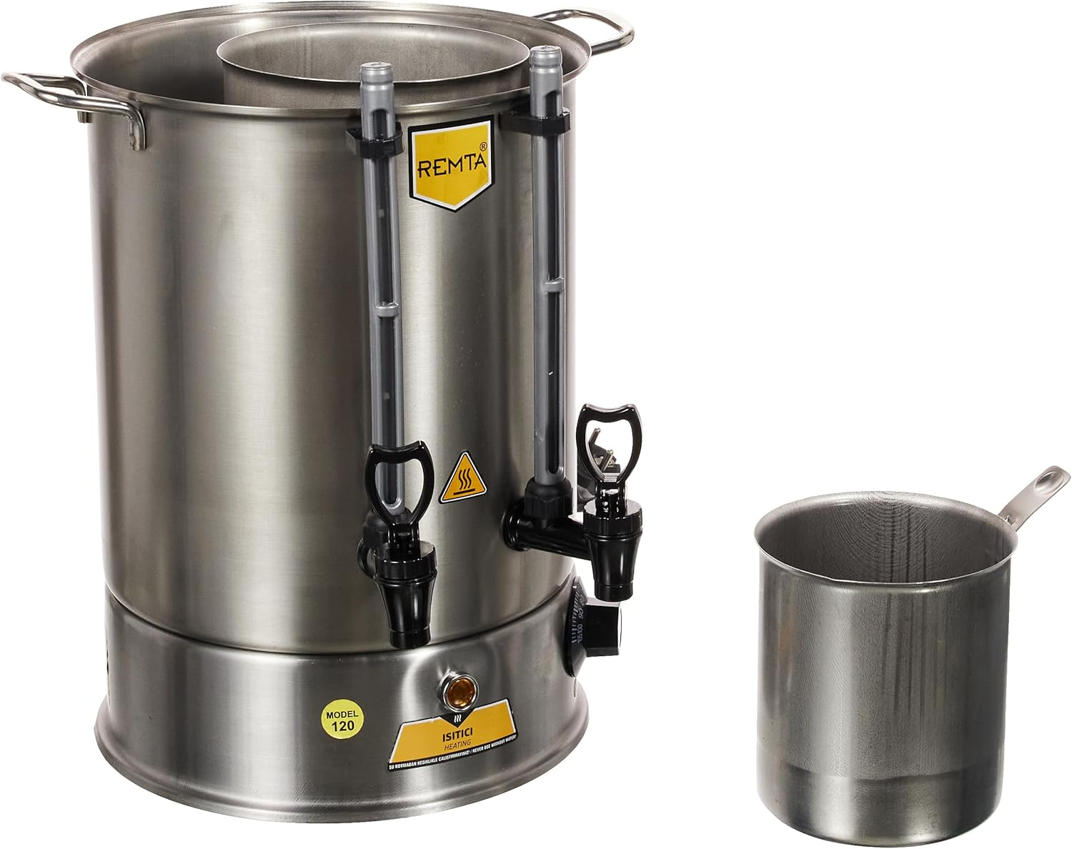 Remta R13 Standart Çay Makinesi, 120 Bardak, Gümüş Rengi, 2000 W, Paslanmaz Çelik Tüp Rezistans - Görsel 5