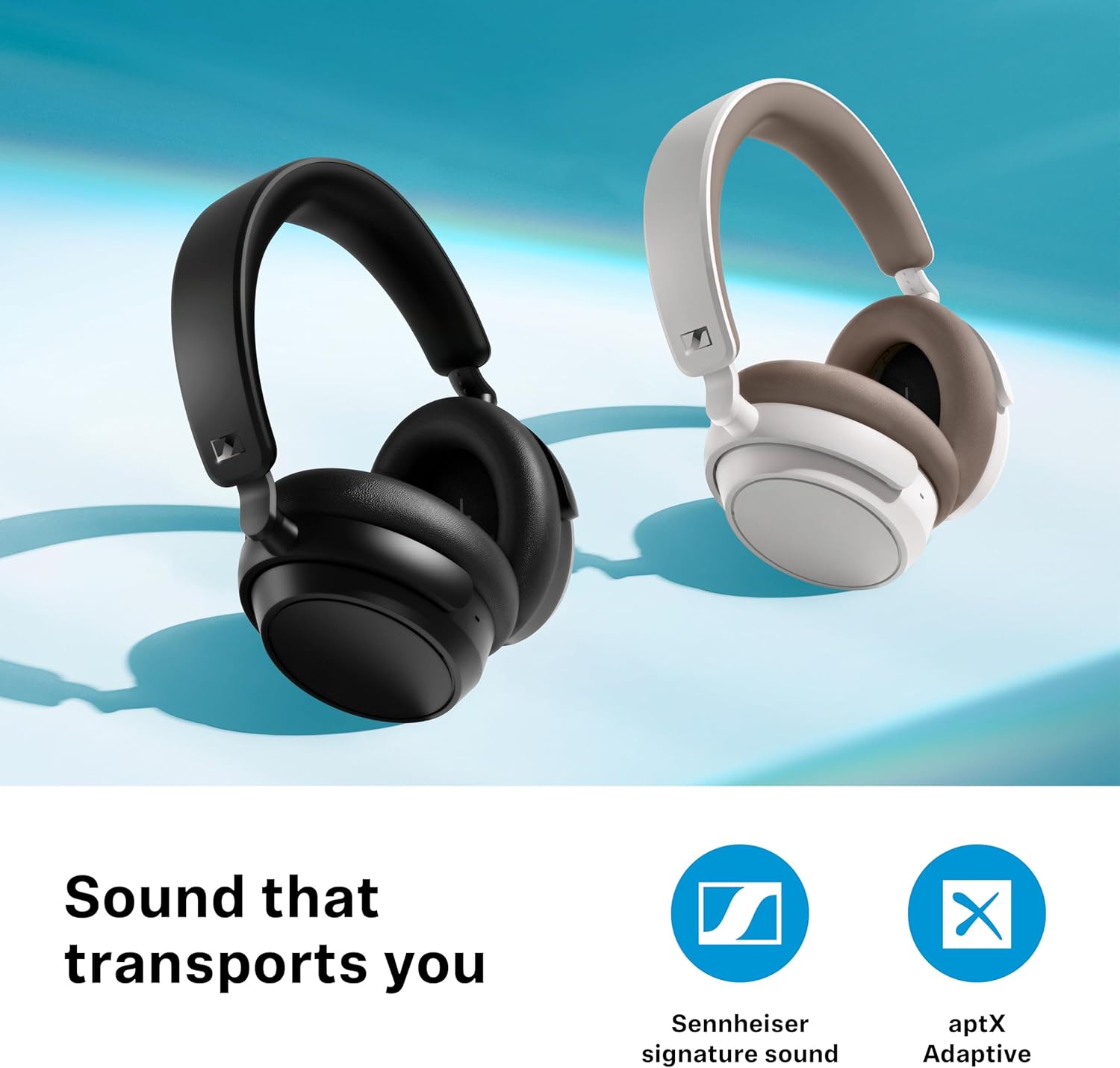 SENNHEISER ACCENTUM Plus Wireless, Hibrit Adaptif ANC, Kablosuz Kulak Üstü Bluetooth Kulaklık, Beyaz - Görsel 5