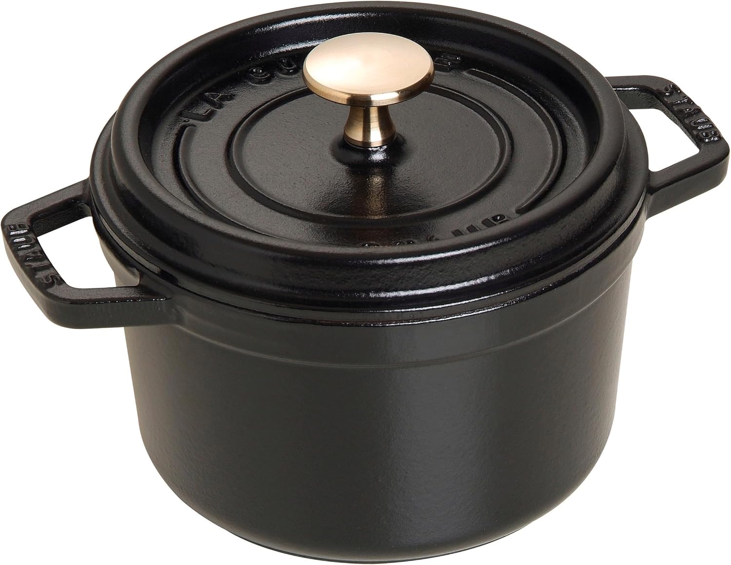 STAUB Dökme Demir Kızartma Tavası/Güveç, Yuvarlak 16 cm, 1,2 L, Siyah