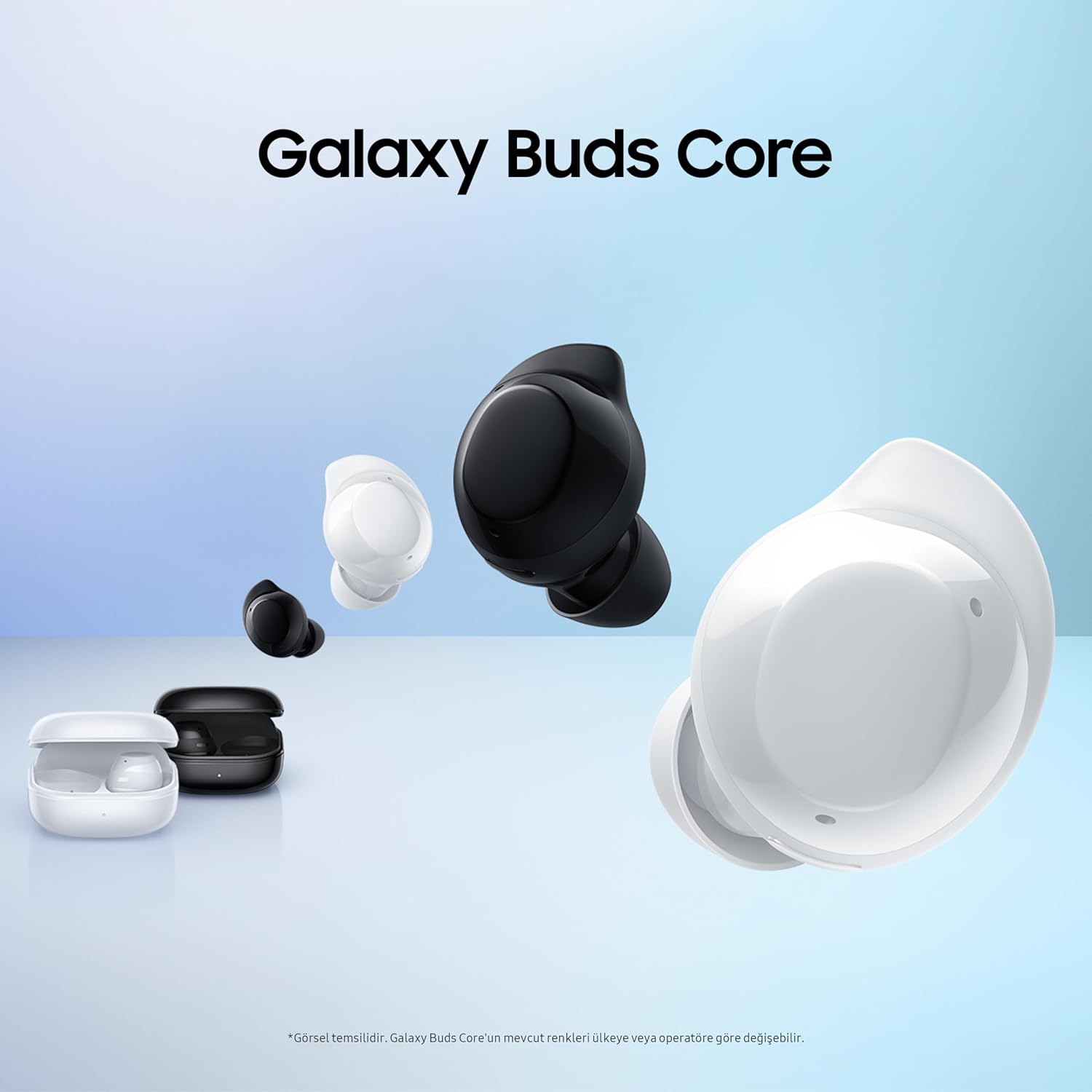 Samsung Galaxy Buds Core True Wireless Bluetooth Kulaklık, Aktif Gürültü Engelleme, Wingtip ile Güvenli Uyum, Kolay Eşleştirme, Otomatik Geçiş, Dokunmatik Kontrol, Beyaz (Samsung Türkiye Garantili) - Görsel 2