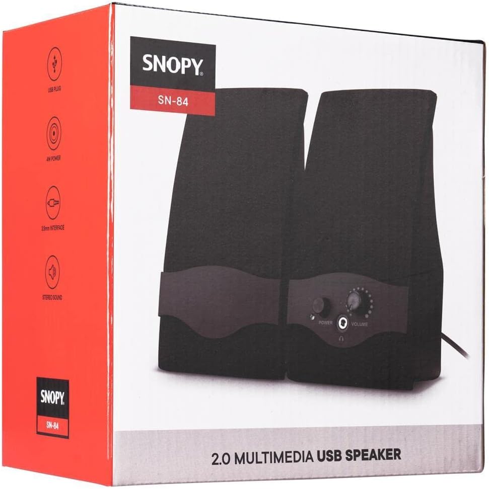 Snopy SN-84 2.0 USB Speaker, Siyah - Görsel 5