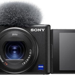 Sony ZV-1 Premium kompakt kamera (1 inç sensör, 24 – 70 mm F1.8-2.8, 4K video, otomatik göz odaklama, eğilebilir ekran, fotoğraflar ve videolar için)