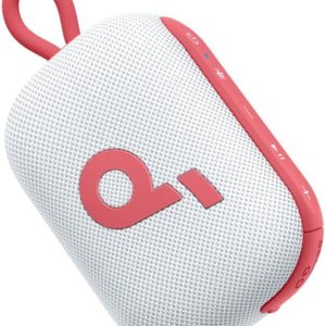 Soundcore by Anker, Select 4 Go, 20 Saat Ultra oynatma süresi, 5W Güçlü Ses, IP67 Tam Koruma ve Yüzerlik, Hafiflik ve kayış tasarım, Taşıması kolay, Kablosuz Stereo Eşleştirme (TWS), Kırmızı Beyaz