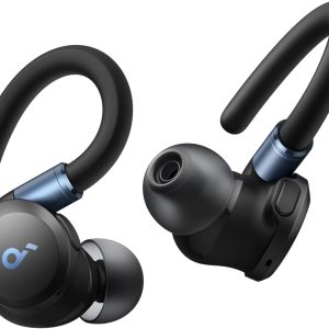 Soundcore by Anker, Sport X20 Kulaklık, Antreman Kulakılığı, ANC Aktif Gürültü Engelleme, BassUp Teknolojisi,Hızlı Şarj Özelliği, Siyah