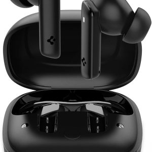 Spigen Audio TWS P20 Bluetooth Kablosuz Kulaklık - ANC Pro Aktif Gürültü Engelleme + ENC 6 Mikrofon - 10mm LCP Graphene Sürücü - 30 Saat iOS & Android EQ App Şeffaf & Gaming Mod iPX5 Siyah - ASD07888