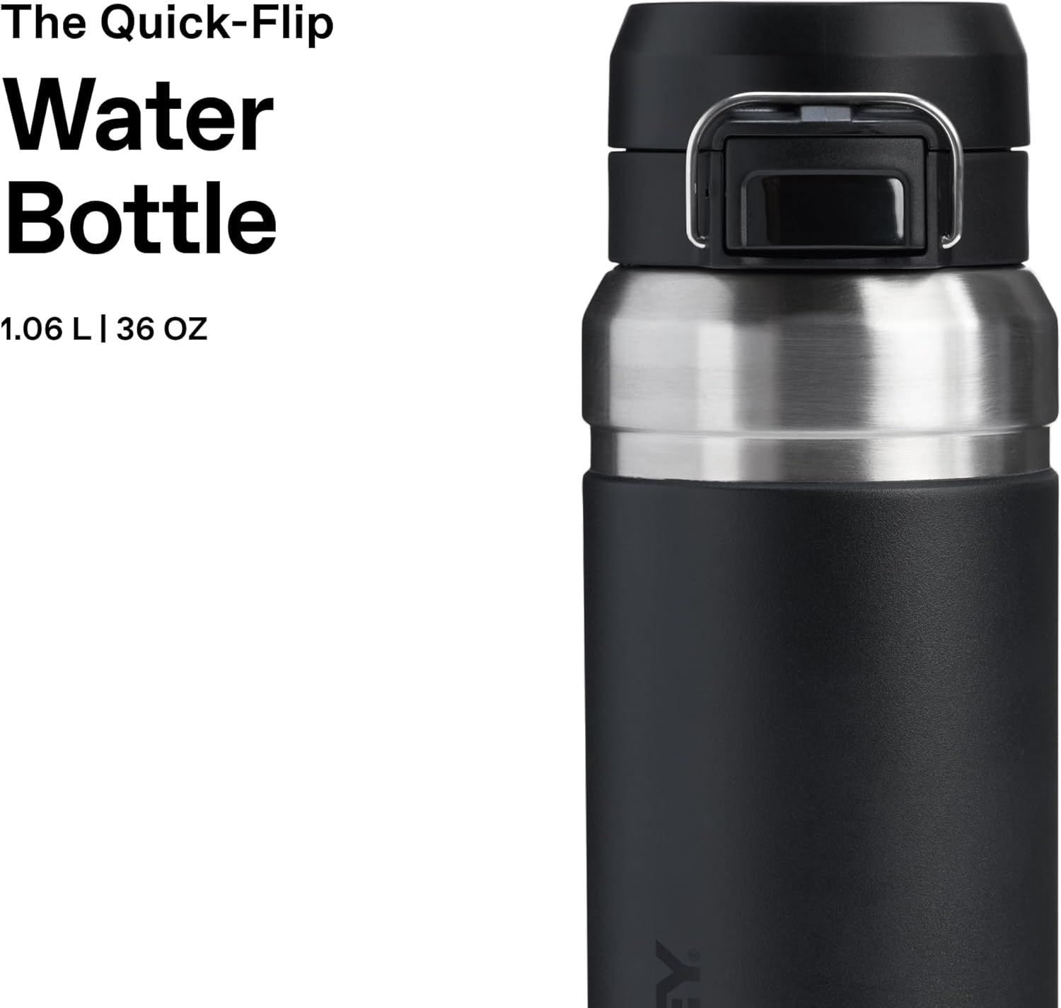 Stanley GO Quick Flip Paslanmaz Çelik Termos, Siyah, 1.06 Litre - Görsel 3