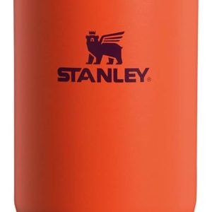 Stanley IceFlow Flip Straw Tumbler Pipetli Termos Bardak, Turuncu/Mürdüm (Tigerlily Plum), 0.89 Litre