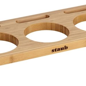 Staub Ahşap 3'lü Mini Tencere Standı