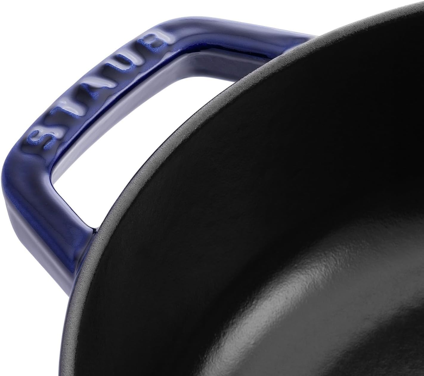 Staub Braisers Chistera Yağmur Efektli Kapaklı Döküm Tencere, 28 cm, Mavi - Görsel 3