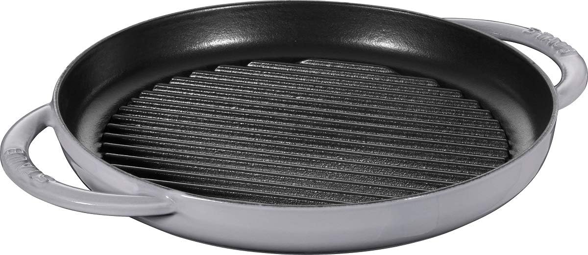 Staub Grill Pans Çift Kulplu Döküm Izgara Tava
