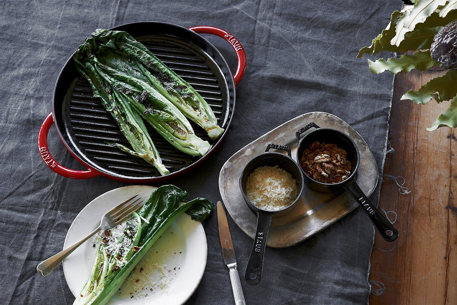 Staub Grill Pans Çift Kulplu Döküm Izgara Tava - Görsel 4