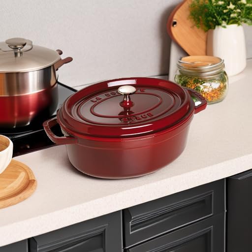 Staub La Cocotte Döküm Tencere, Döküm Demir, Bordo - Görsel 5