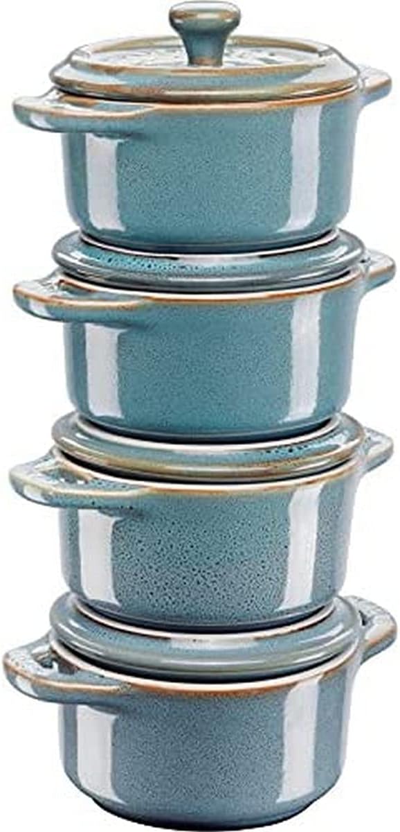 Staub, Mini Cocotte Set, 4'lü, Yuvarlak, Ceramic By Staub