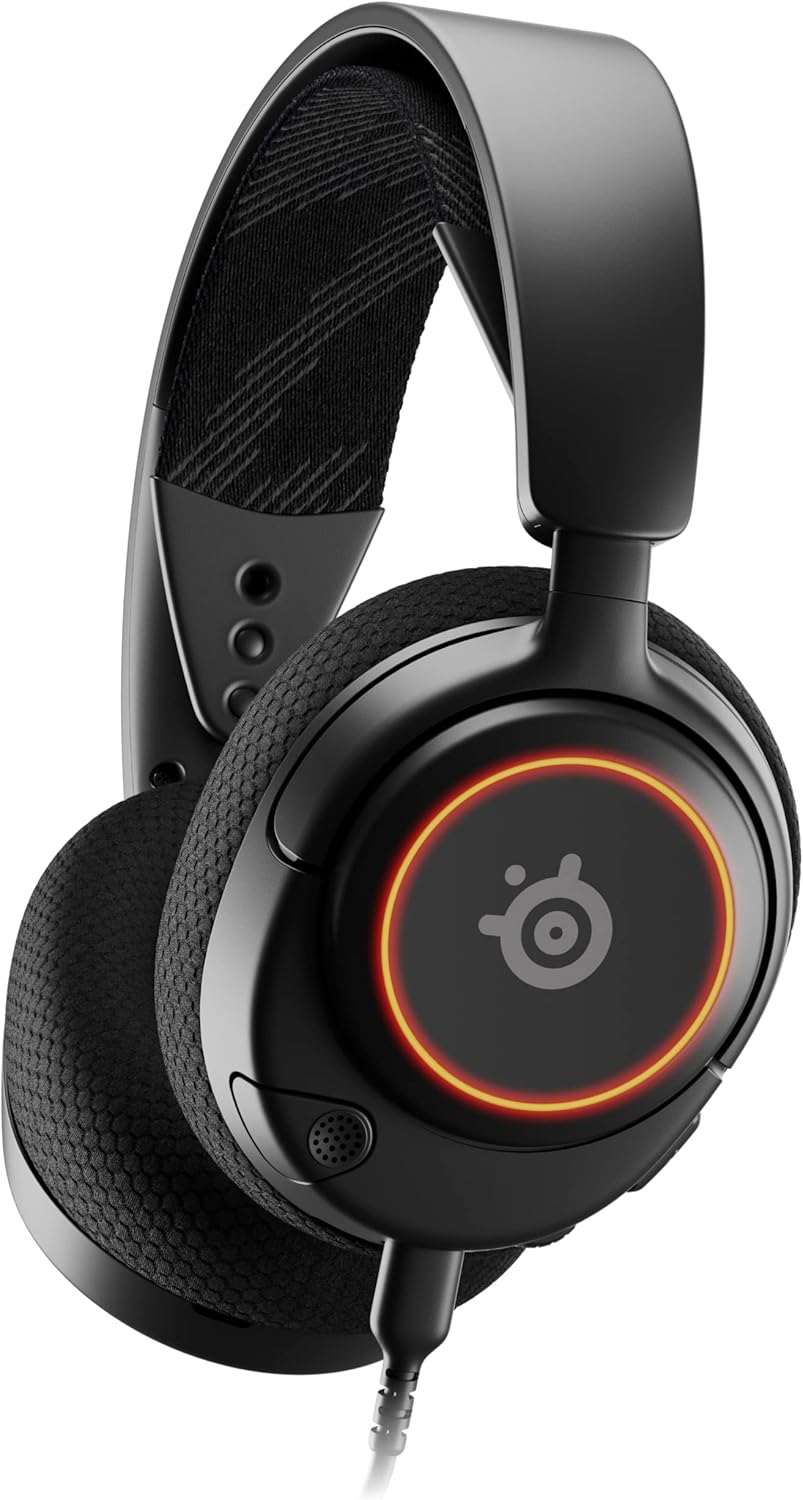 SteelSeries Arctis Nova 3 Multi-Platform Gaming Kulaklık, Hi-Fi Sürücüler, 360 derece Uzamsal Ses, RGB Işıklar, Gen2 Clearcast Mikrofon Standart
