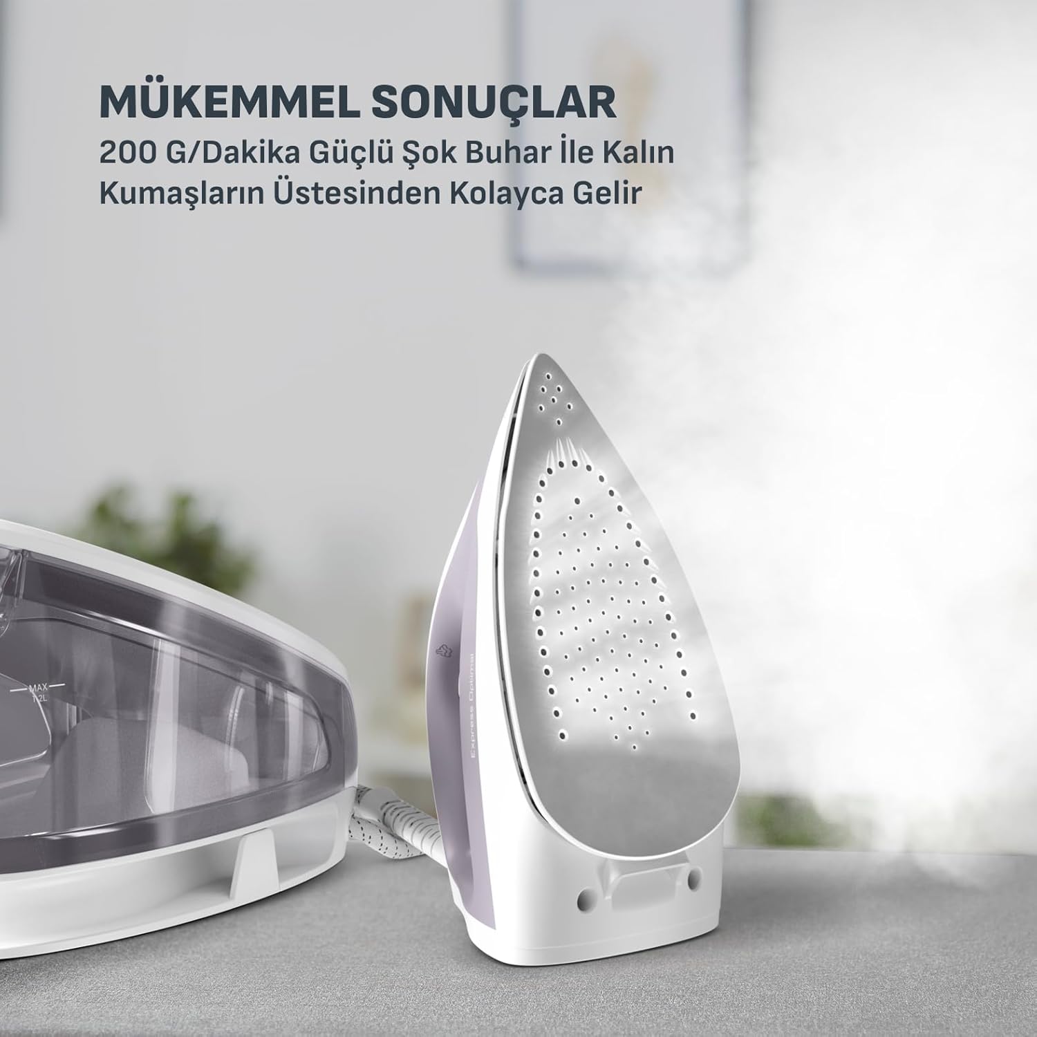 Tefal SV4111 Express Mini Kırışıklık Giderici 2200 Watt Buhar Kazanlı Ütü - 1830009011 - Görsel 5