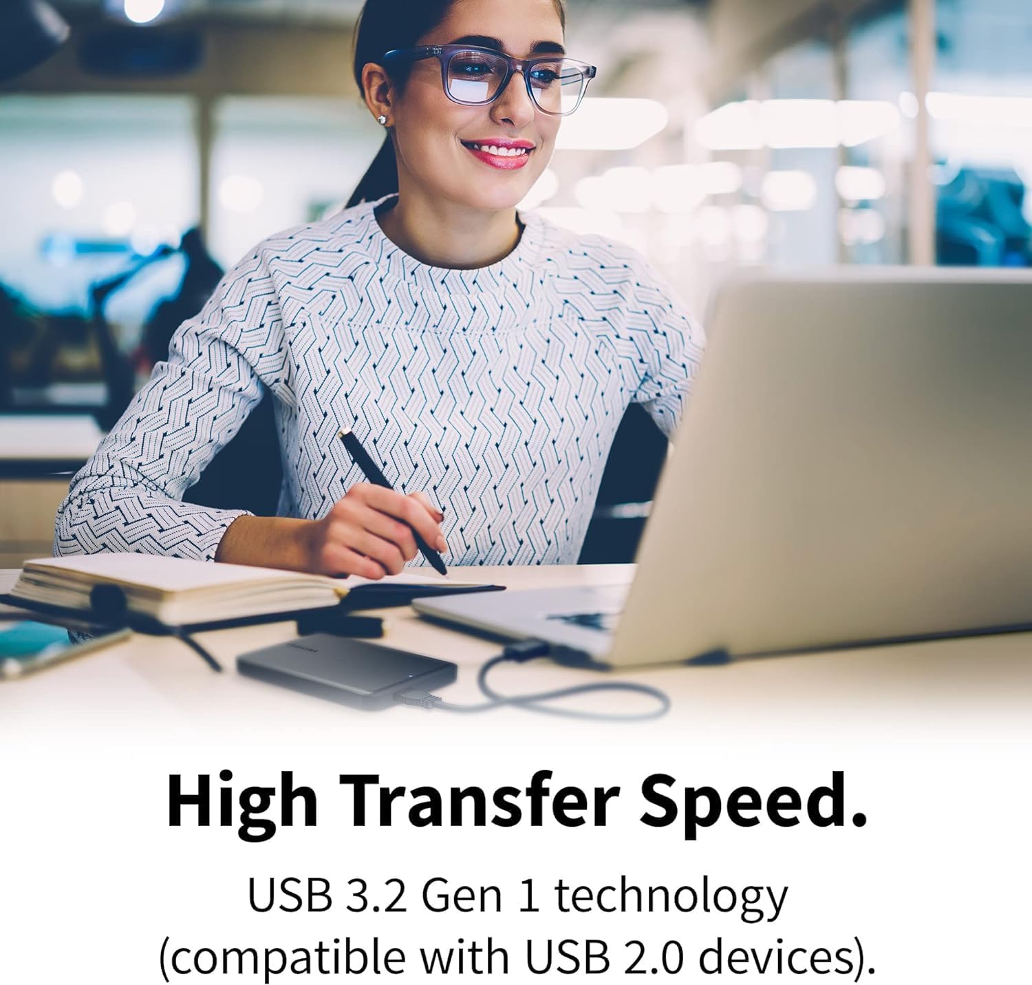 Toshiba Canvio Partner 2 TB taşınabilir 2, 5 inç harici HDD, USB 3.2 Gen 1, Mac ve Windows ile uyumlu, USB ile çalışır - Görsel 2