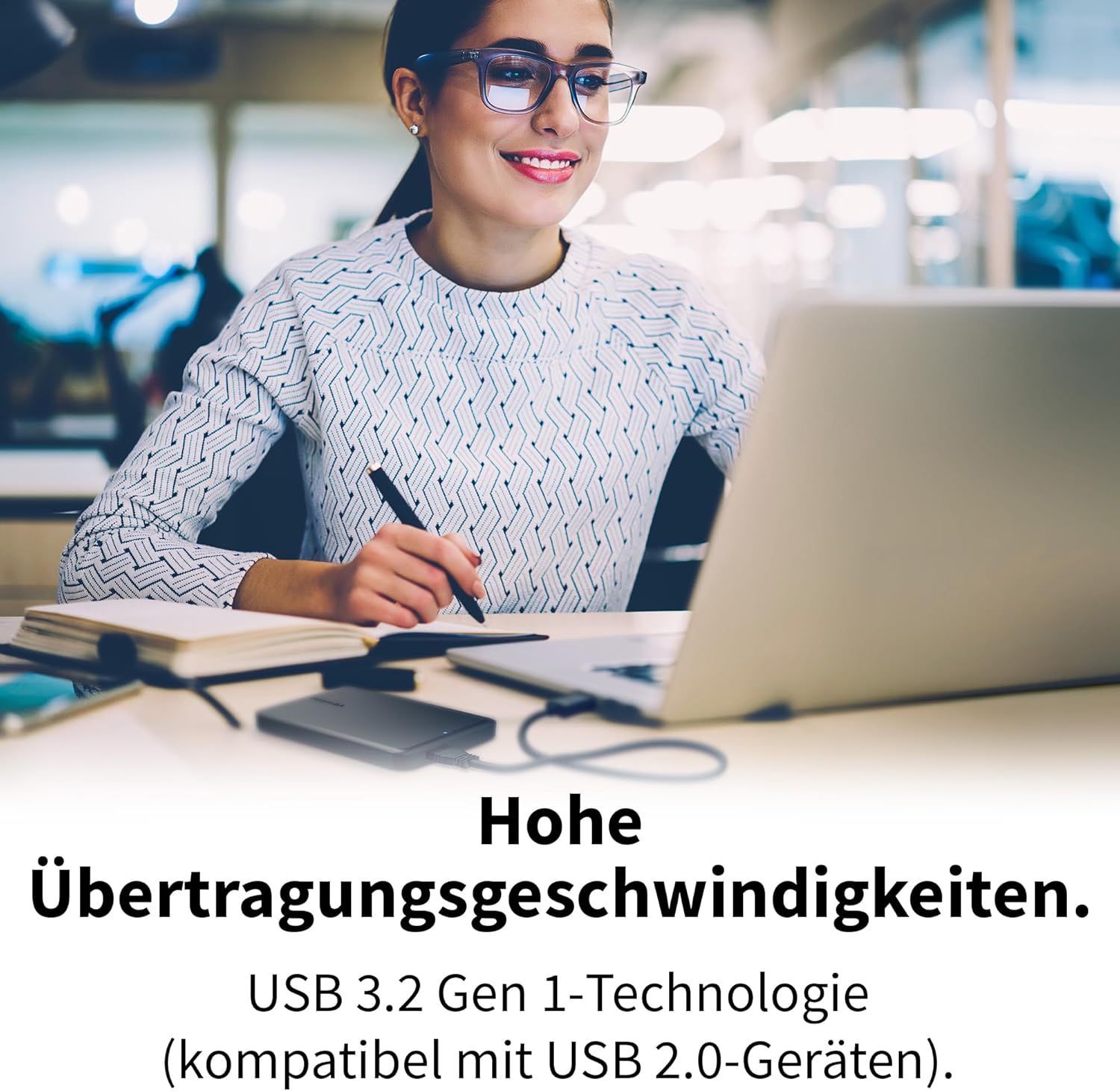 Toshiba Canvio Partner 4 TB taşınabilir 2, 5 inç harici HDD, USB 3.2 Gen 1, Mac ve Windows ile uyumlu, USB ile çalışır - Görsel 5