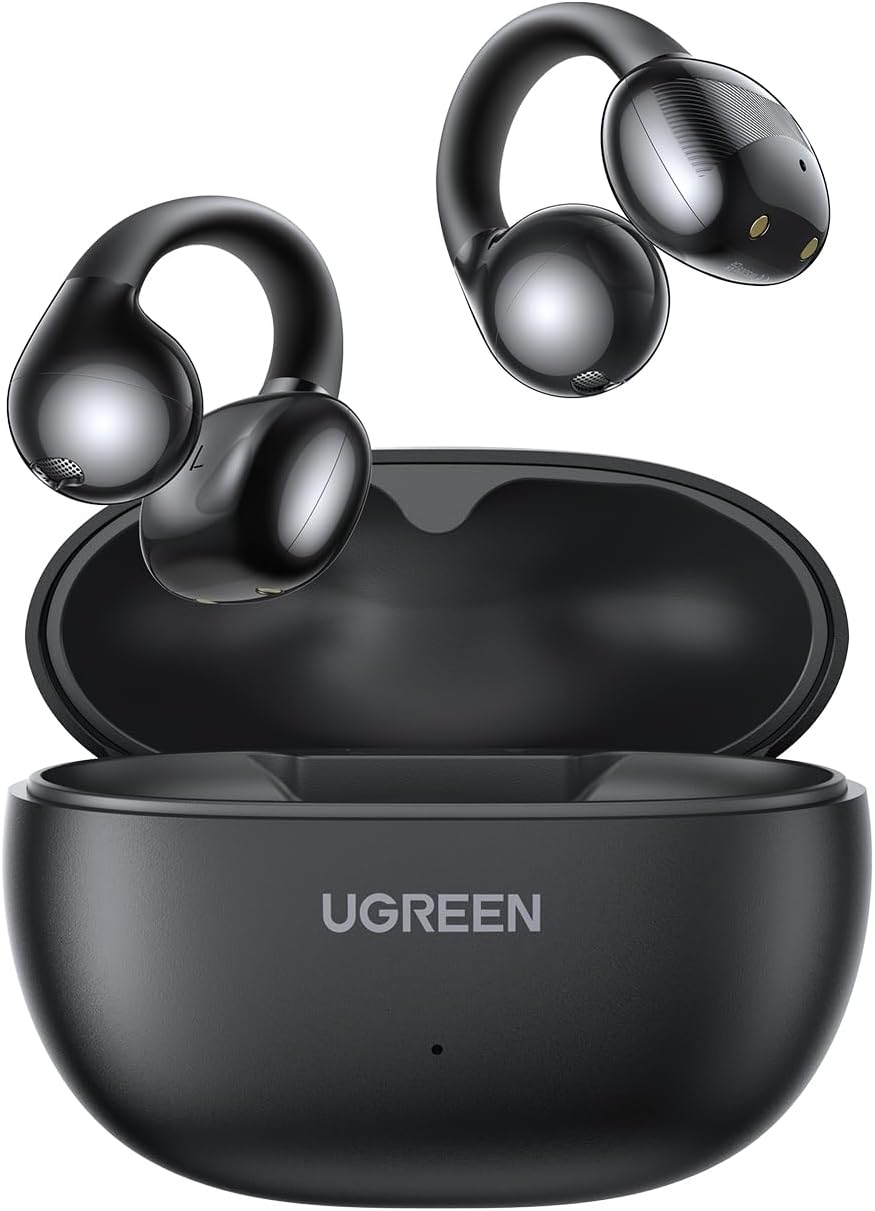 UGREEN HiTune S3 kablosuz kulaklık, Bluetooth 5.4, açık spor kulaklık, klipsli ve gürültü önleyici ENC, 30 saat çalma, hızlı şarj, USB-C, Hi-Fi, IPX5 su geçirmez, siyah - Görsel 4