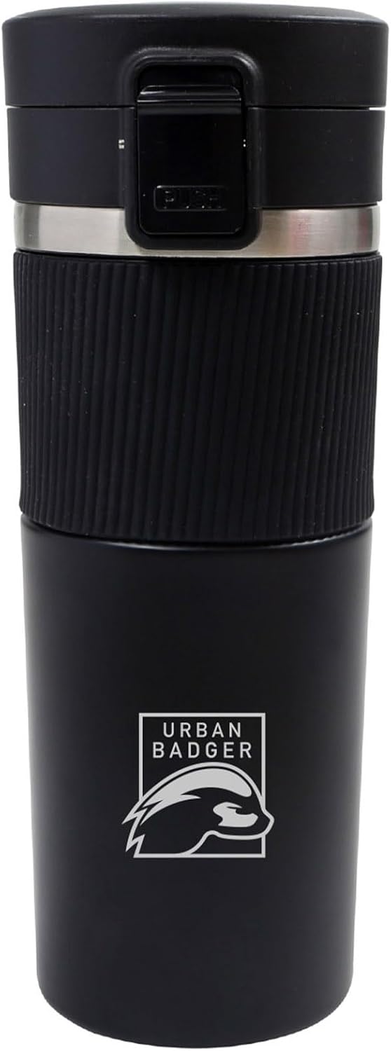 Urban Badger Paslanmaz Çelik Siyah Termos 480ml, Dayanıklı Kamp Ekipmanları, Kamp Aksesuarları, Açık Hava Sporları, Doğa Sporları, Yürüyüş, Kamp Mutfağı, Kamp Malzemeleri