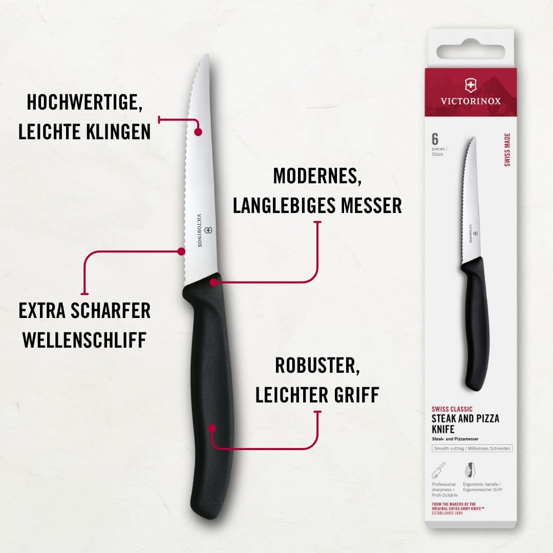 Victorinox 6.7233.6 Mutfak 6'lı Steak-Biftek Bıçağı (Blisterli) - Görsel 4