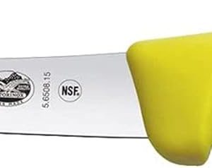 Victorinox Fibrox Kemik Sıyırma Bıçağı, Swiss Made, 15 cm Kavisli Bıçak, Kaymaz, Paslanmaz, Paslanmaz Çelik, Sarı