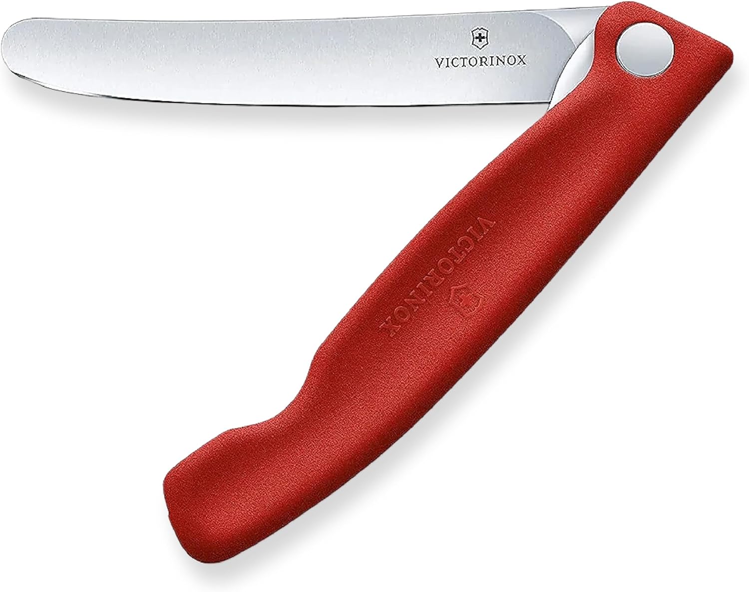 Victorinox İsviçre Klasik Katlanır Sebze Bıçağı düz kesim Bulaşık makinesinde yıkanabilir 11 cm Kırmızı Blister paketi