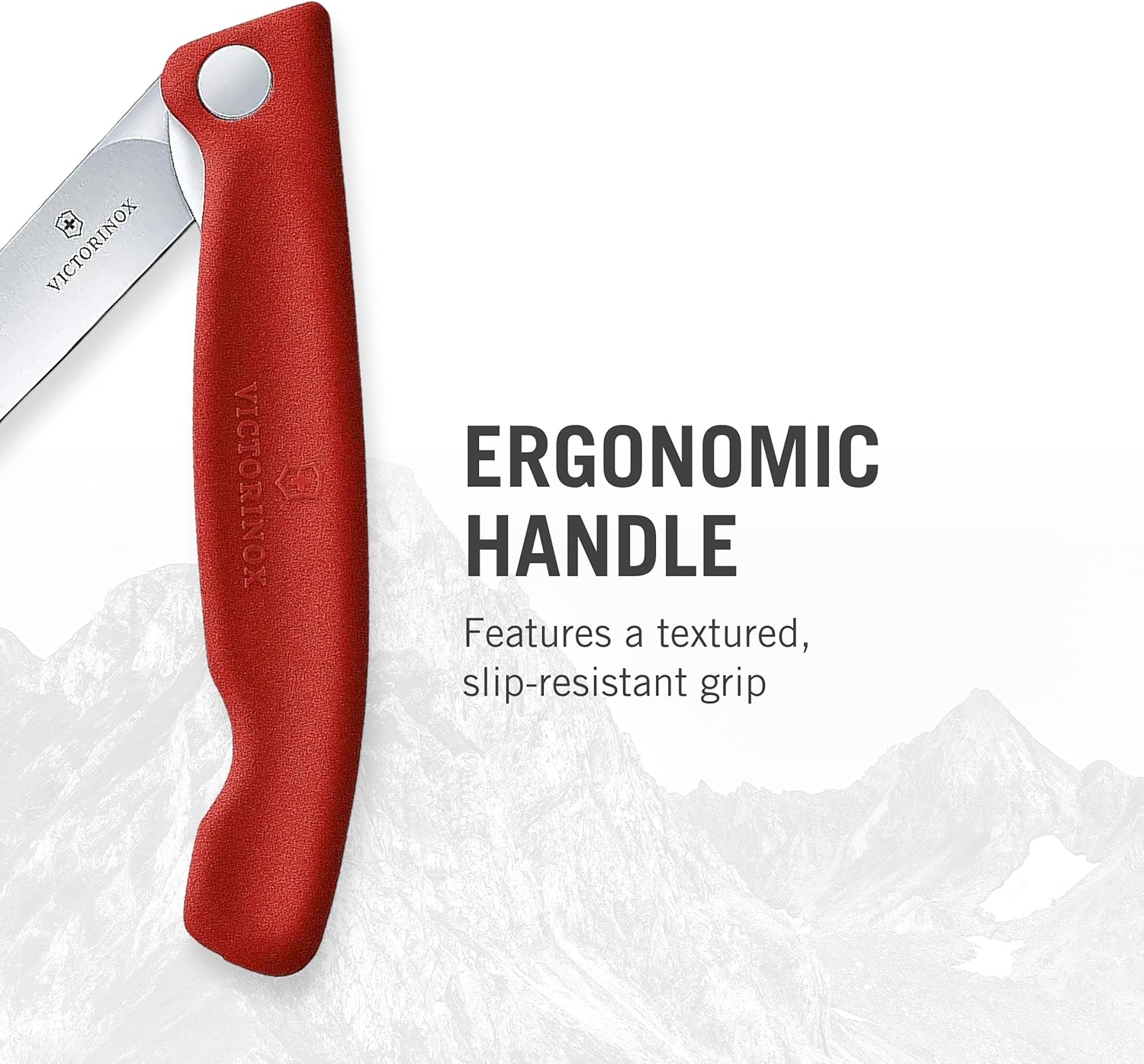 Victorinox İsviçre Klasik Katlanır Sebze Bıçağı düz kesim Bulaşık makinesinde yıkanabilir 11 cm Kırmızı Blister paketi - Görsel 4