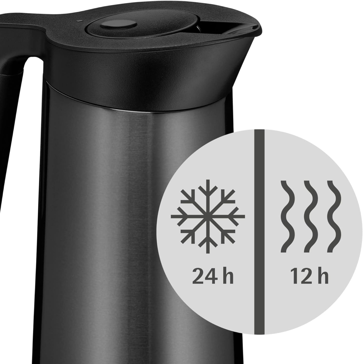 WMF Kineo Çelik Siyah Termos 1 lt - Görsel 3