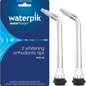 Waterpik Beyazlatıcı Ortodontik başlık, diş tellerinin temizliği için yedek başlık, protez, 2'li paket (WOD-2E)