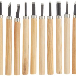 Wert W 2512, Ahşap Oyma Bıçak Seti 12 Parça, Siyah