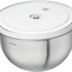 ZWILLING Fresh & Save Bowls Vakumlu Saklama Kabı, L, 24 Santimetre, Paslanmaz Çelik, Metalik Gri