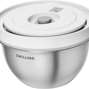ZWILLING Fresh & Save Bowls Vakumlu Saklama Kabı, S, 12 Santimetre, Paslanmaz Çelik, Metalik Gri