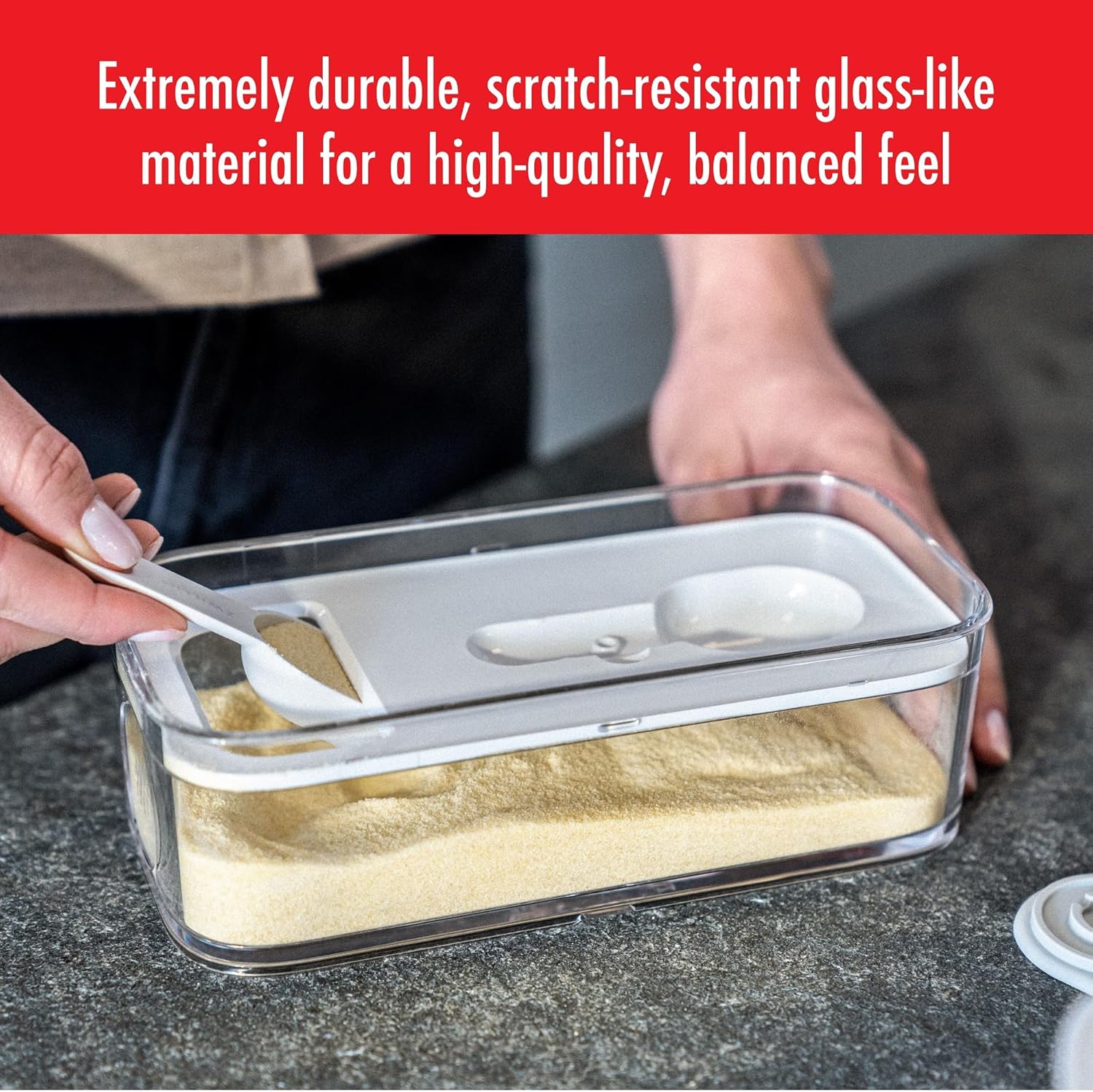 ZWILLING Fresh & Save CUBE Saklama Düzenleyici, 5 Parçalı Orta Set, Kiler Düzenleyiciler ve Depolama, Plastik, BPA İçermeyen Hava Geçirmez Kuru Gıda Saklama Kabı Badem, Muz Cipsi, Kuruyemiş ve daha - Görsel 3