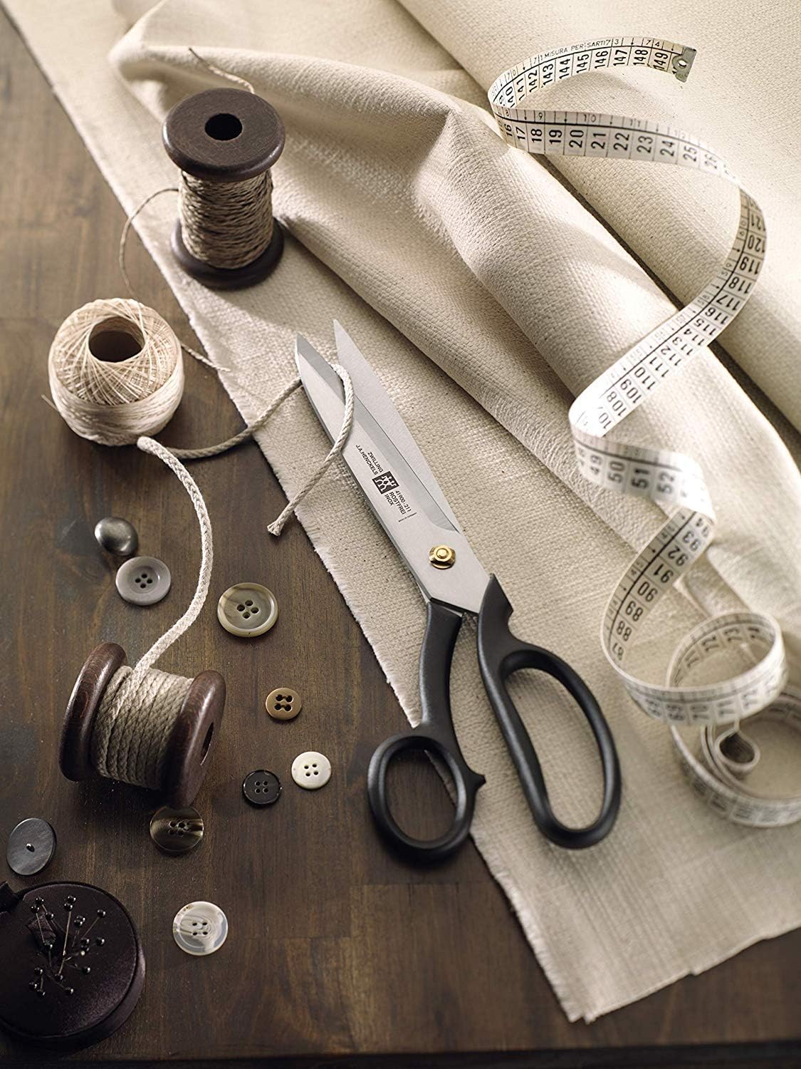 ZWILLING Superfection Klasik terzi makası, kumaş makası, uzunluk: 21 cm, özel paslanmaz çelik/plastik, siyah, 210 mm - Görsel 3