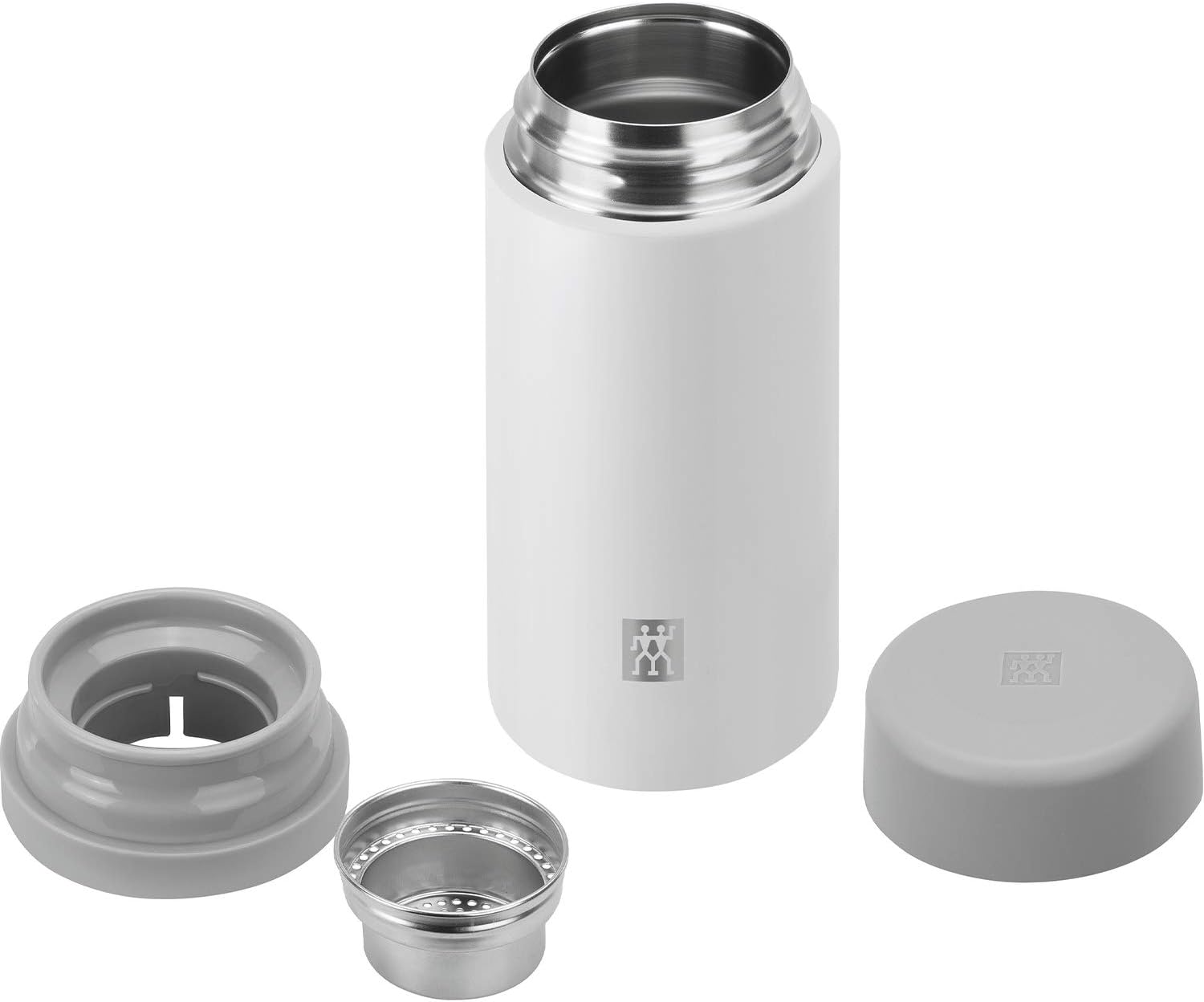 ZWILLING THERMOÇAY DEMLİKLİ MATARA, 420 ML | PASLANMAZ ÇELİK | BEYAZ-GRİ 4lü paket - Görsel 5