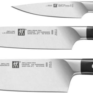 Zwilling 3 Parça Bıçak Seti, Paslanmaz Çelik, Siyah-Gri