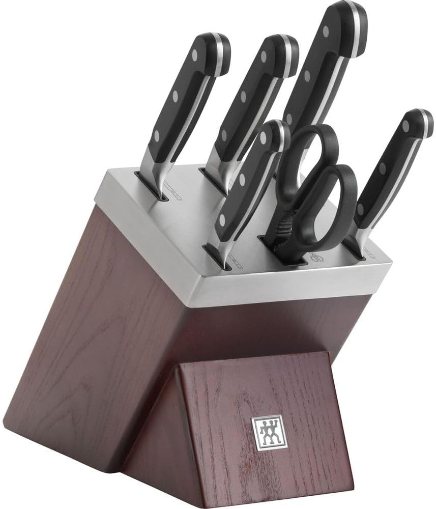 Zwilling 7 Parça Kendinden Bilemeli Blok Set, Doğal Ahşap ve Gümüş Rengi