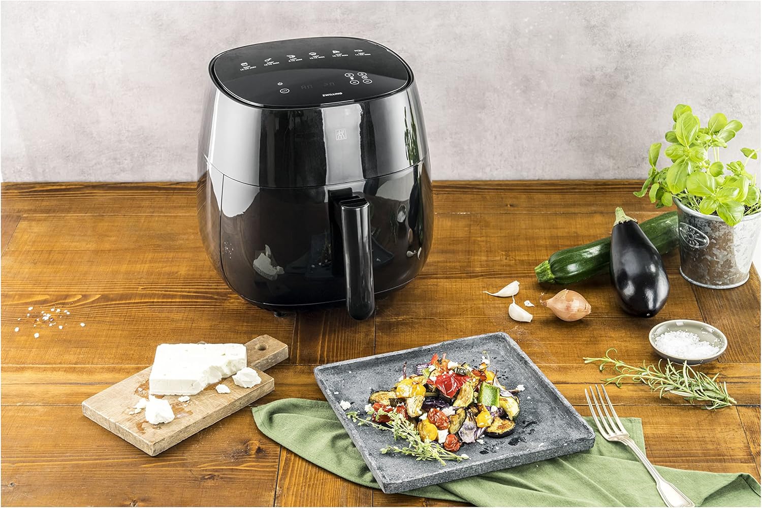 Zwilling Air Fryer/Sıcak Hava Fritözü, 4 L, 6 Program, 1.400 Watt, Yağsız Kızartma ve Pişirme, Tarif Kitabı Dahil, Siyah - Görsel 3