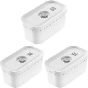 Zwilling Fresh & Save Vakumlu Yemek Taşıma Kabı, S, Plastik, Beyaz-Gri 3lü paket