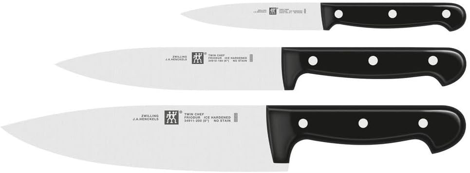 Zwilling Twin Chef 2 Bıçak Seti, Paslanmaz Çelik, Siyah