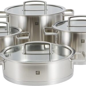 Zwilling Vitality 4 Parça Tencere Seti, Paslanmaz Çelik, Gümüş Rengi